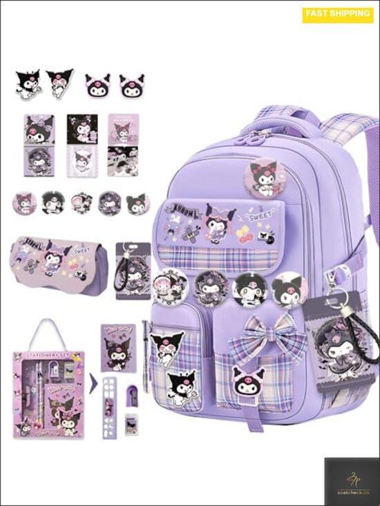 Kawaii Backpack with 22 Accessories Anti-Theft Travel Anime Daypack main image 6